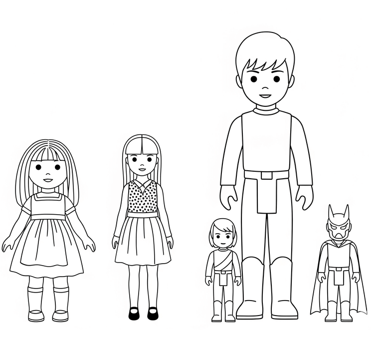 Sets de muñecas y figuras de acción
