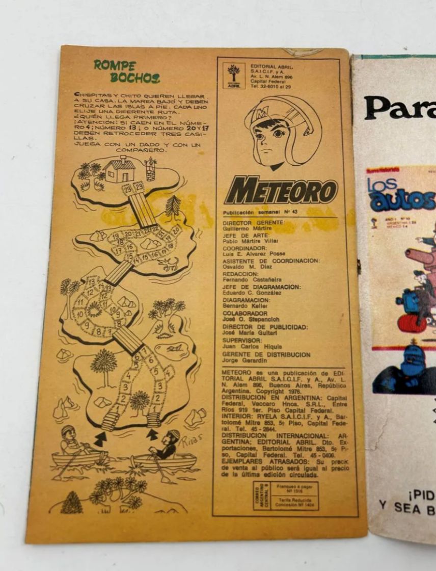 Comic Meteoro Speed Racer 1976 Editorial Abril Argentina #43