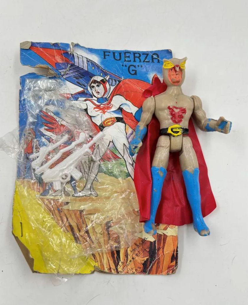Fuerza G Gachaman Bootleg Mexico Vintage Figura Completo