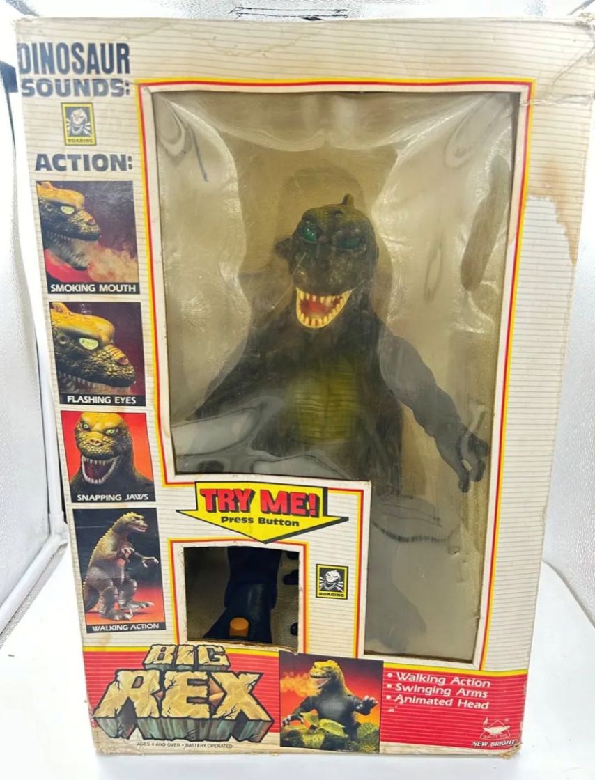 Godzilla New Bright En Caja Original Vintage Luz Y Sonido