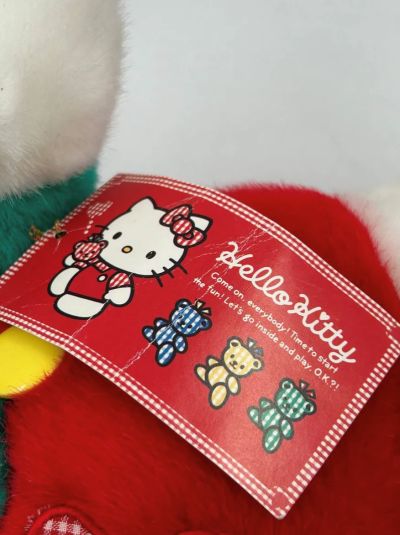 Hello Kitty Sanrio Primer Logo Vintage Japón Peluche