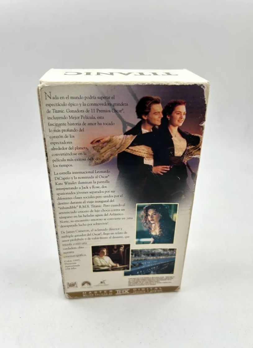 Película Titanic Original En Vhs Español Vintage Leonardo Di