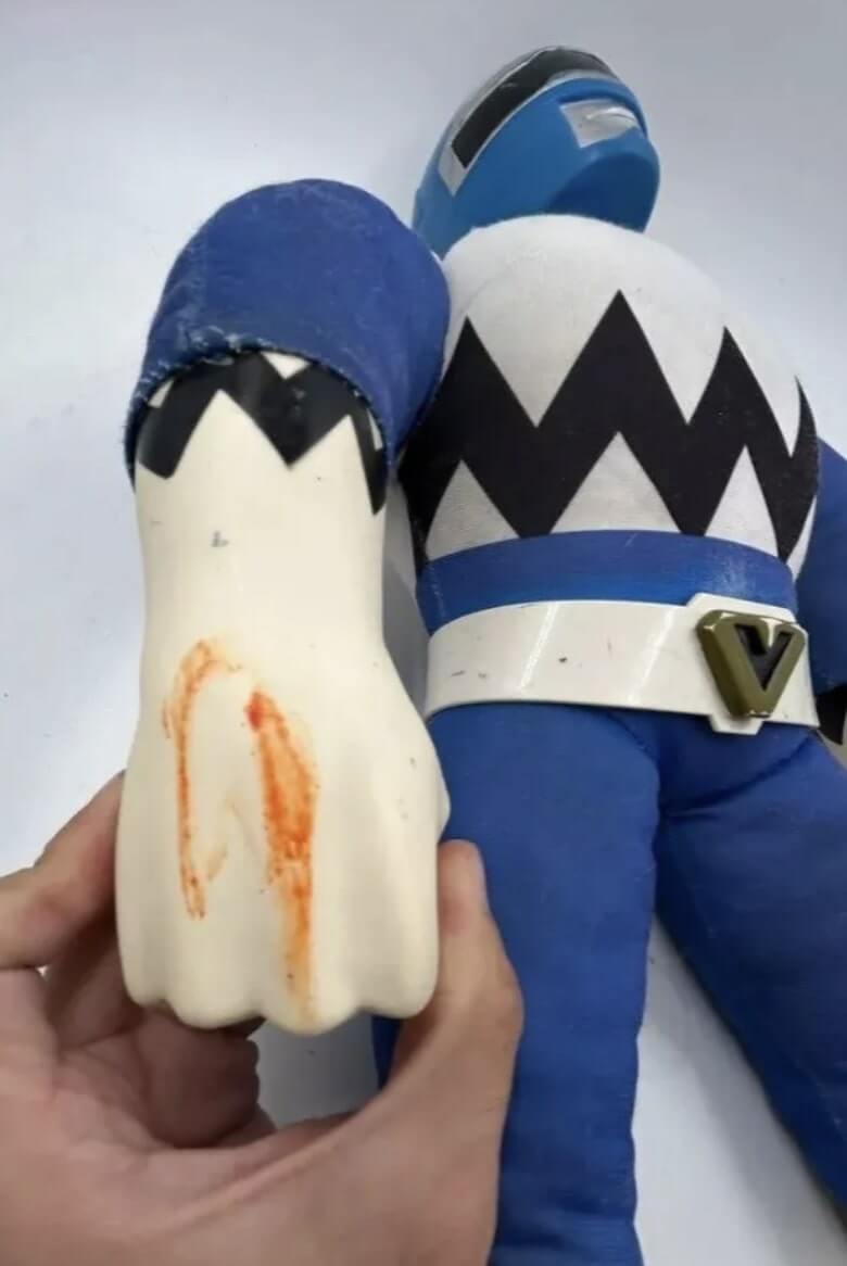 Power Rangers De 50 Cm Azul Y Rojo 20 1999 Saban Parlantes