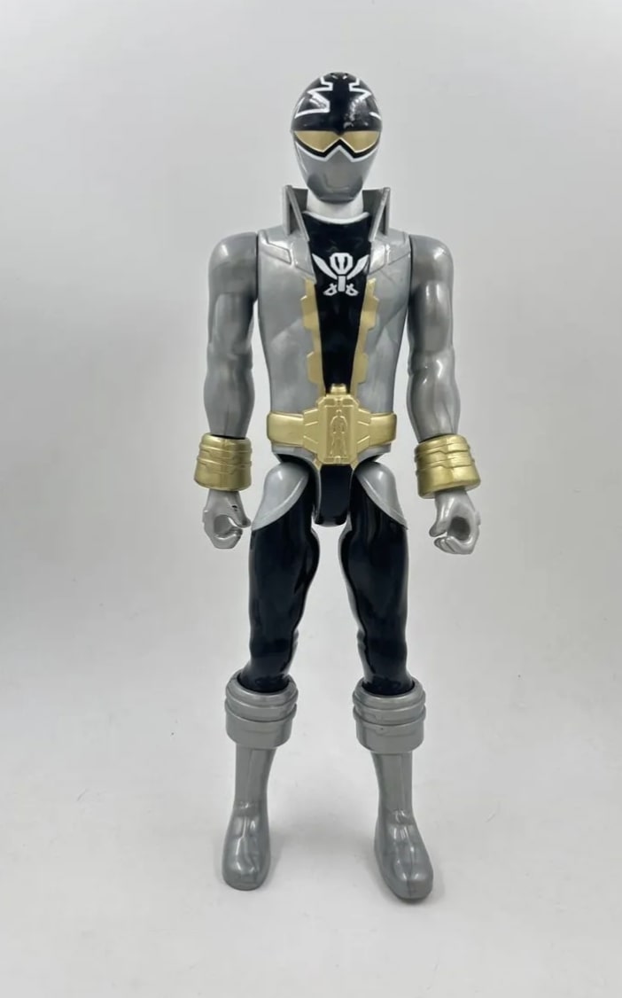 Power Rangers Super Megaforce 30 Cm Silver Plateado Vintage