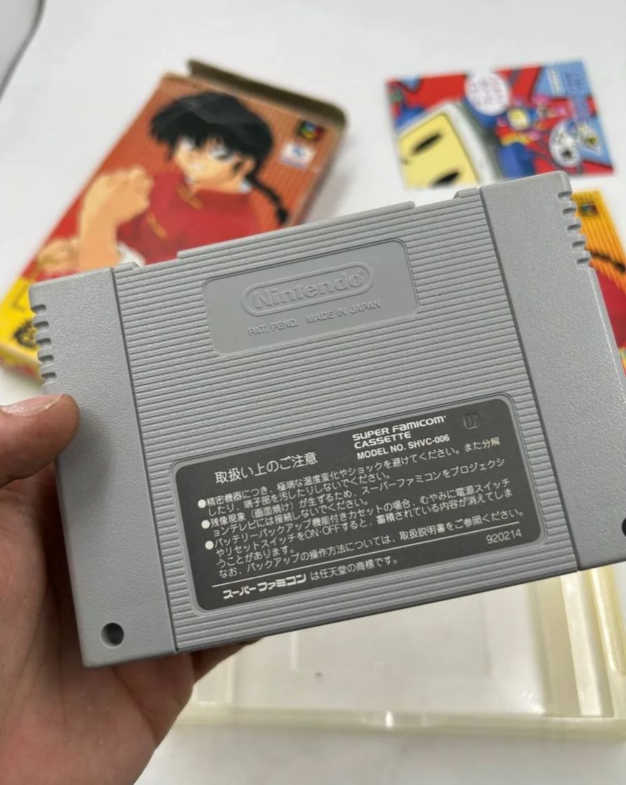 Ranma 1/2 Nintendo Super Famicon Video Juego Vintage
