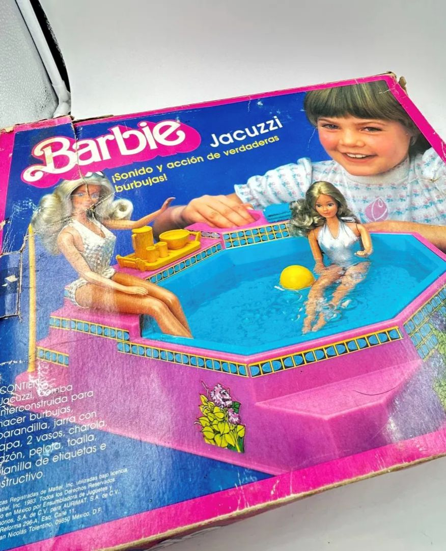 Set Barbie Jacuzzi Hecho En México Aurimat Mattel 1983