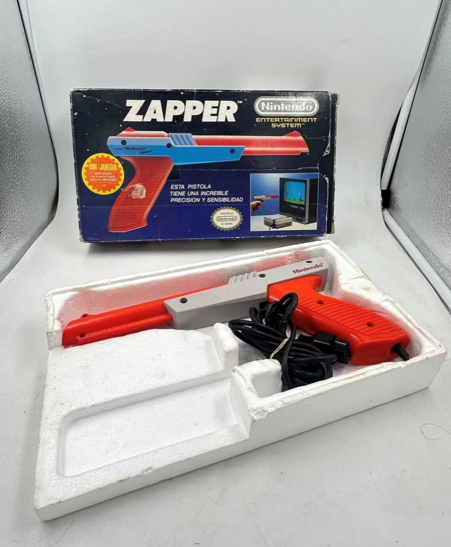 Zapper Nintendo Nes Pistola Caja Original Vintage 1988