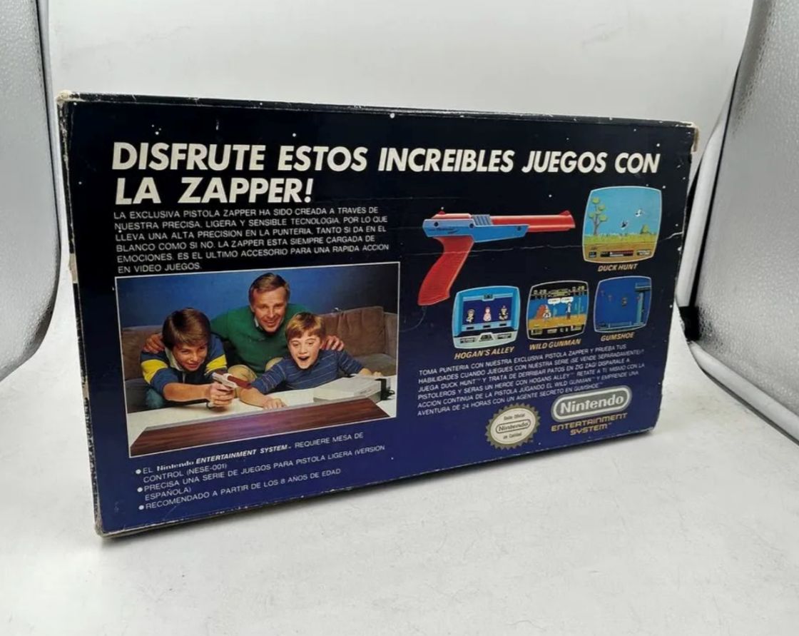 Zapper Nintendo Nes Pistola Caja Original Vintage 1988