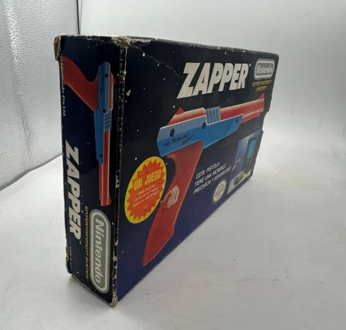 Zapper Nintendo Nes Pistola Caja Original Vintage 1988