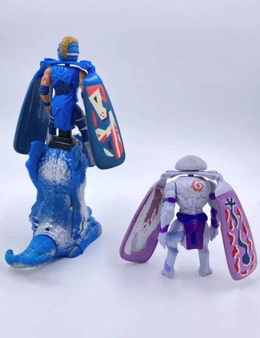 Figuras De Dragon Flyz Con Base Marca Galoop Vintage
