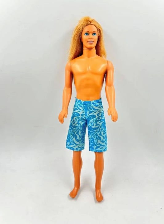 Ken De Barbie Mattel Vintage 1968 Cabello Largo Playa Surf
