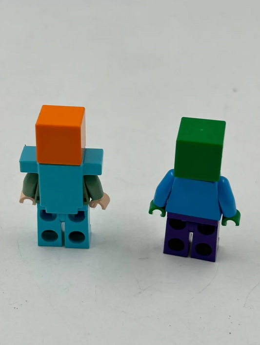 Lego Minecraft Alex Y Zombie 21154 Originales