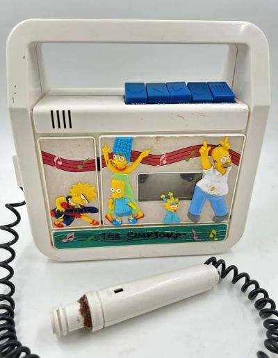 Los Simpson Grabadora Casetes Microfono Original 1990 Fox