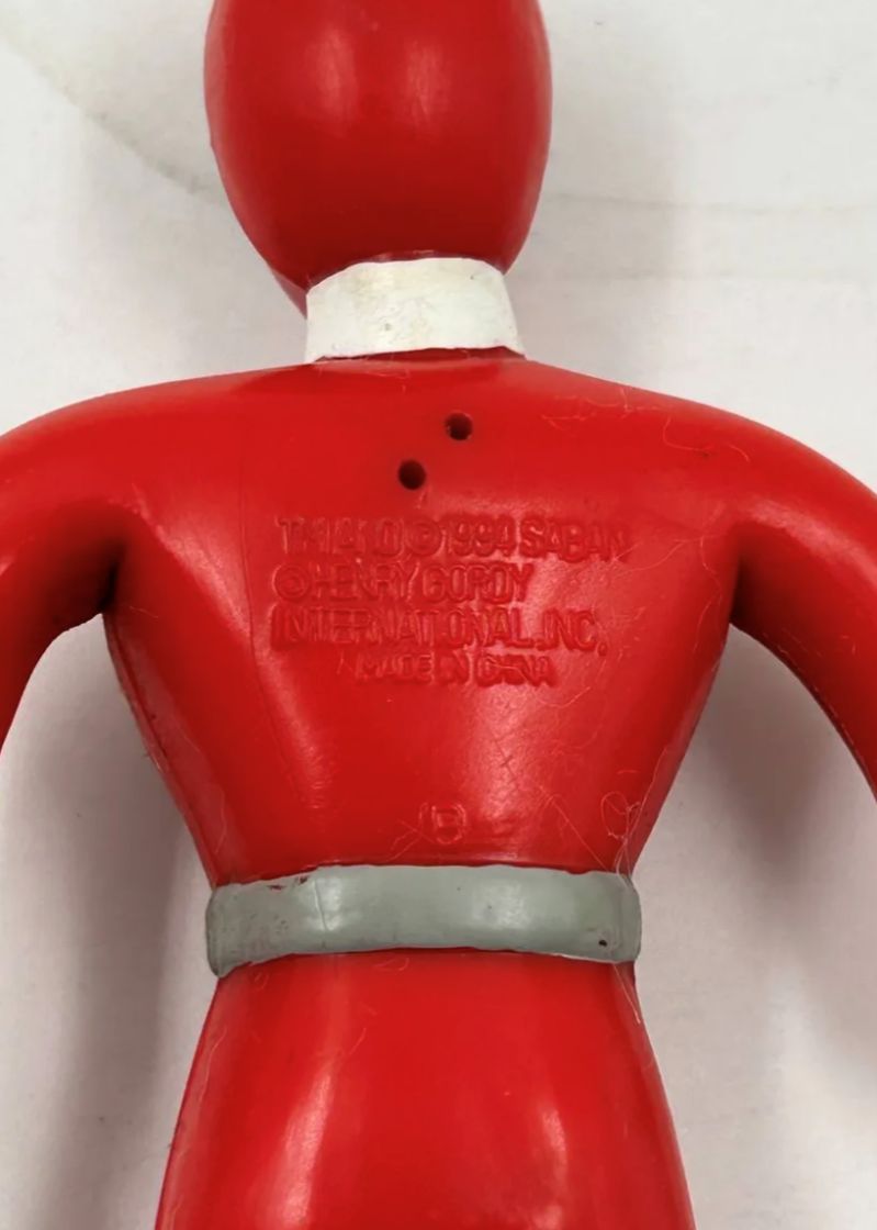 Power Rangers Rojo Marca Saban 1994 Bendable Plástico Suave