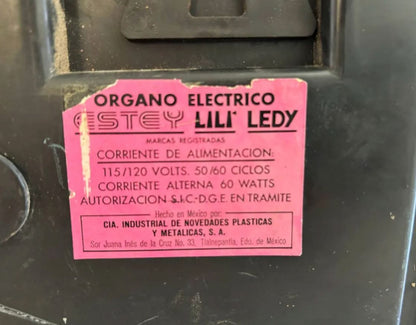 Teclado Piano Lili Ledy 55 Cm Vintage De Bulbos Vintage 60 S